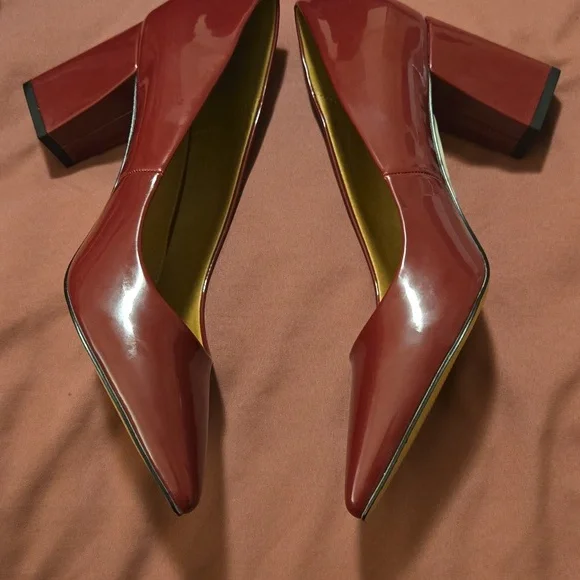 Abound Women's Red Block Heel Pumps - Picture 5 of 6